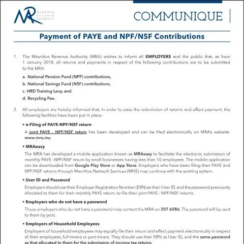 Document preview: Understanding the PAYE and NPF/NSF Contributions Form — Taxes (CERFA n°PAYENPFNSF100118)