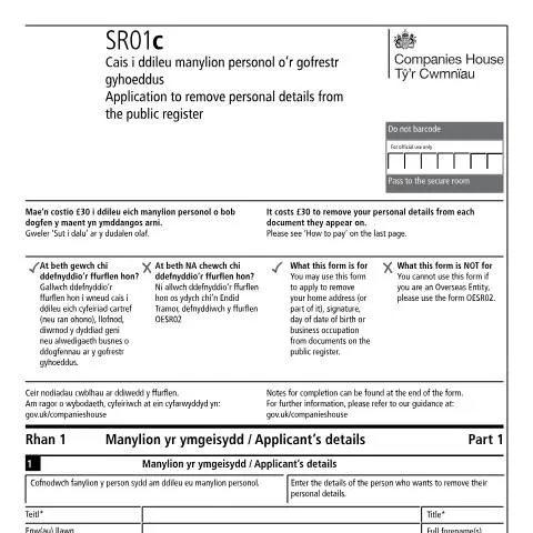 Document preview: How to Protect Your Privacy on Companies House Public Register — Government & admin