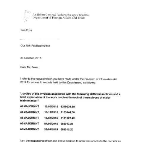 Document preview: Understanding the Impact of FOI Request 16/141 — Government & admin