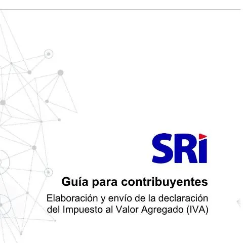Vista previa del documento Instrucciones para el llenado del Formulario de IVA en Ecuador — Impuestos (CERFA n°Guía para el llenado del Formulario Impuesto al Valor Agregado IVA)