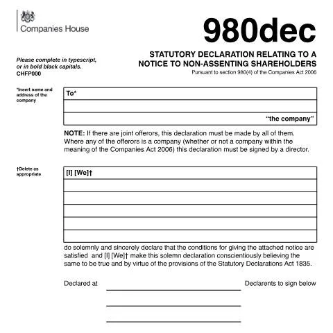 Document preview: Understanding the 980dec Notice for Shareholders — Business