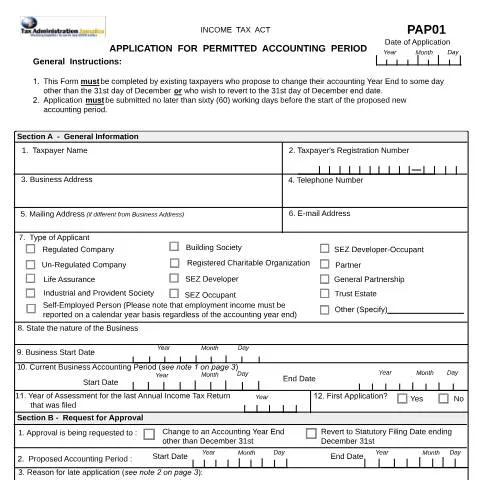 Document preview: Understanding the Application for a Permitted Accounting Period in — Taxes (CERFA n°Application_for+_Change_in_Permitted_Accounting_Period_10302020)