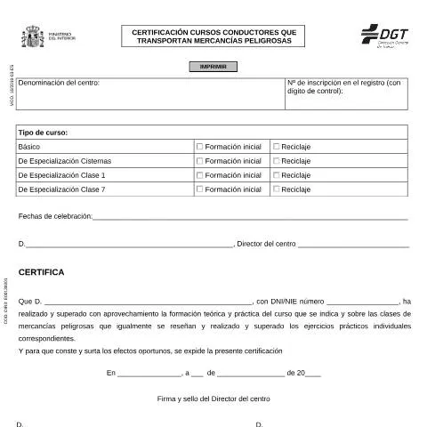 Vista previa del documento Modelo 16: Clave en la Seguridad del Transporte de Mercancías — Trámites administrativos (CERFA n°16)
