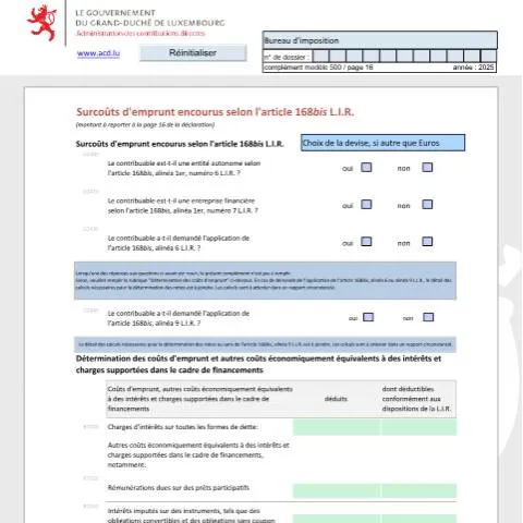 Aperçu du document Comprendre les surcoûts d'emprunt selon l'article 168bis L.I.R. — Démarches administratives (CERFA n°surcf)