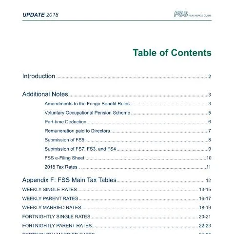 Document preview: Overview of Maltese Payroll Social Security Circular Archives — Taxes (CERFA n°fss_2018)