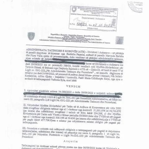 Document preview: Rëndësia e Vendimit 388-22 për Administratën e Kosovës — Procedura administrative