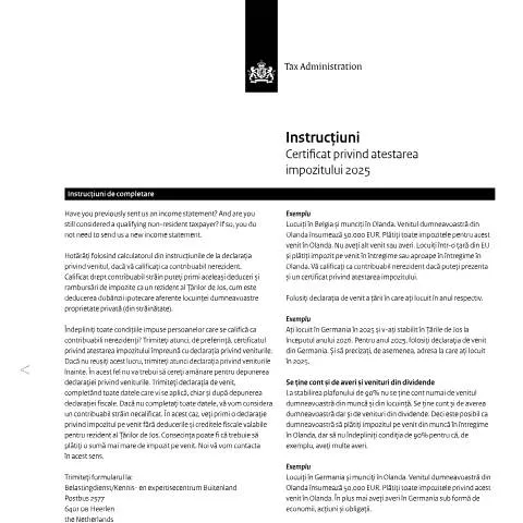 Documentvoorvertoning: Belang van de inkomensverklaring voor buitenlandse belastingplichtigen — Belastingen (CERFA n°ib0591t51plroe)