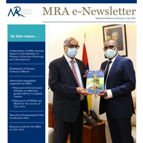 Document preview: Key Highlights of the July 2021 E-Newsletter — Government & admin (CERFA n°ENewsletterJuly2021)