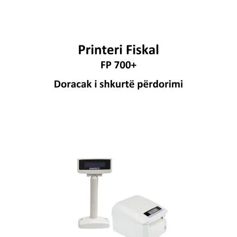 Document preview: Rëndësia e Formularit FP 700 DoracakPerdorimi në Kosovë — Procedura administrative