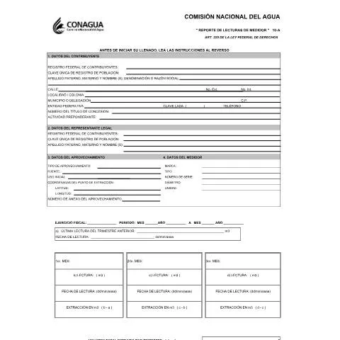 Vista previa del documento Importancia del Reporte de Lecturas de Medidor en México — Impuestos (CERFA n°10-A)