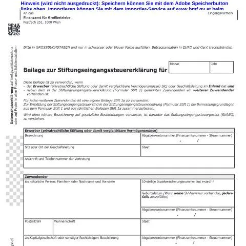 Dokumentvorschau: Wichtige Informationen zur Beilage Stift1a — Steuern (CERFA n°Stift1a)