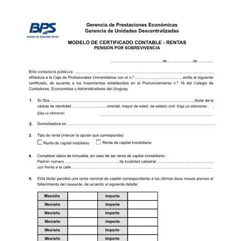 Vista previa del documento Importancia del Certificado Contable de Rentas en Uruguay — Impuestos