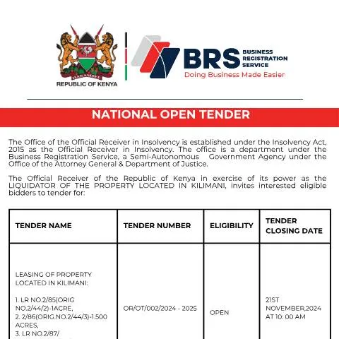 Document preview: Understanding the Official Receiver National Open Tender Process — Government & admin (CERFA n°Official-Receiver_National-Open-Tender)