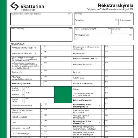Document preview: Hvað er Rekstrarskýrsla RSK 4.11? — Skattar & fjármál (CERFA n°RSK 4.11)