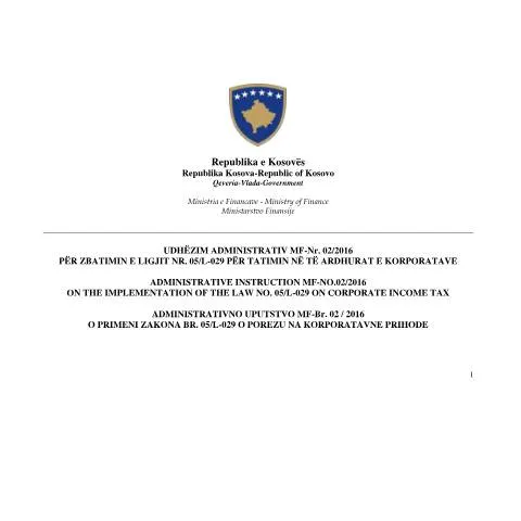 Document preview: Menaxhimi i Taksave në Kosovë: Udhëzimi MF - Nr. 02/2016 — Procedura administrative