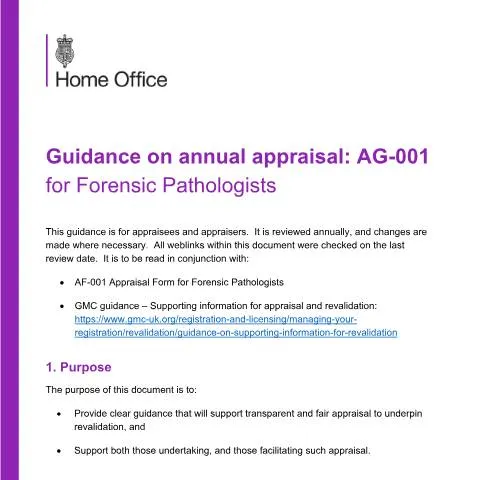 Document preview: Understanding the Forensic Pathologist Appraisal Process — Government & admin