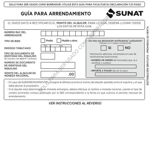 Vista previa del documento Importancia de la Guía de Arrendamiento 1683 en Perú — Trámites administrativos (CERFA n°1683)
