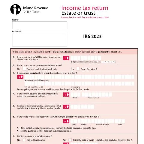 Document preview: Understanding the IR6 Income Tax Return for Estates and Trusts — Taxes (CERFA n°IR6)