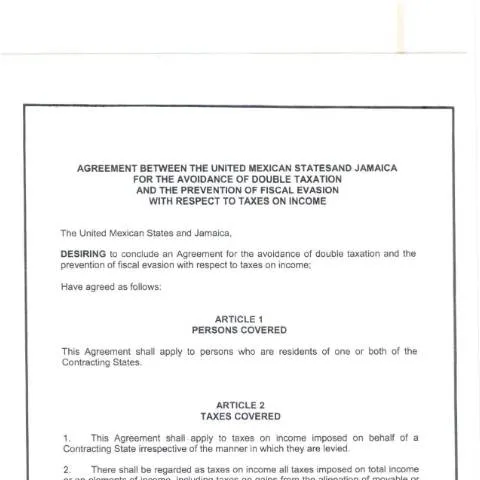 Document preview: Jamaica-Mexico Tax Agreement Overview — Immigration & visas (CERFA n°signed+DTA+between+Jamaica+and+Mexico)
