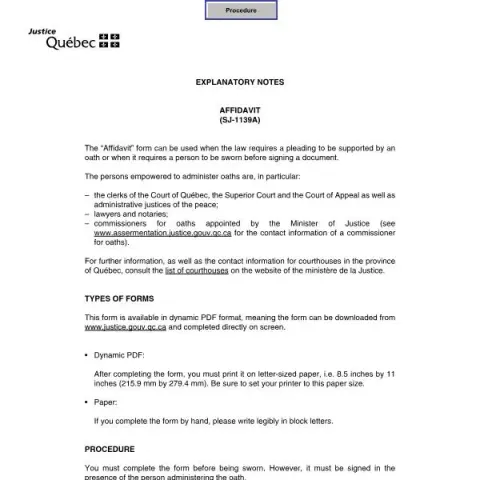 Document preview: Understanding the Canadian SJ-1139A Affidavit Form — Legal & justice (SJ-1139A)