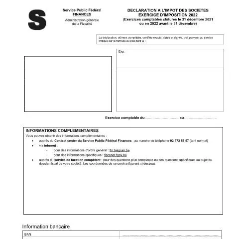 Aperçu du document Comprendre la Déclaration à l'Impôt des Sociétés 2022 — Impôts & fiscalité (CERFA n°121-declaration-isoc-2022)