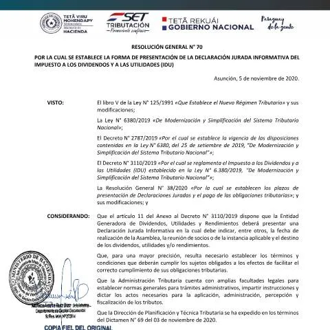 Vista previa del documento Procedimiento para la declaración del IDU 2020 — Trámites administrativos