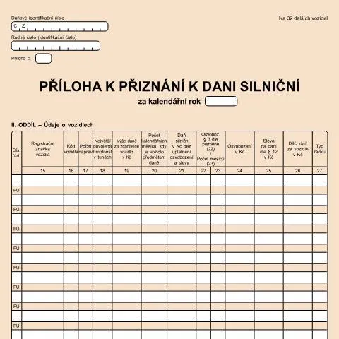 Document preview: Jak správně vyplnit Přiznání k dani silniční — Daně a fiskální záležitosti (CERFA n°25 5407/1)