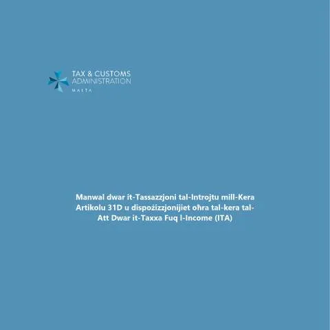 Document preview: Understanding Malta's Rental Income Taxation — Taxes (CERFA n°manual-on-the-taxation-of-rental-income-article-31d-and-othe)