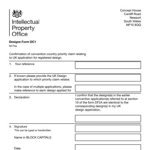 Document preview: Understanding the Confirmation of Convention Country Priority Claim — Legal & justice