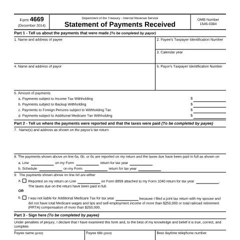Document preview: Navigating the Essentials of IRS Form 4669 — Taxes (CERFA n°4669)