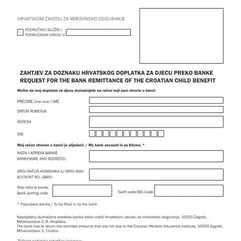 Document preview: Upute za ispunjavanje obrasca Tiskanica 7-7 za doznaku doplatka za — Mirovina i penzija (CERFA n°Tiskanica 7)