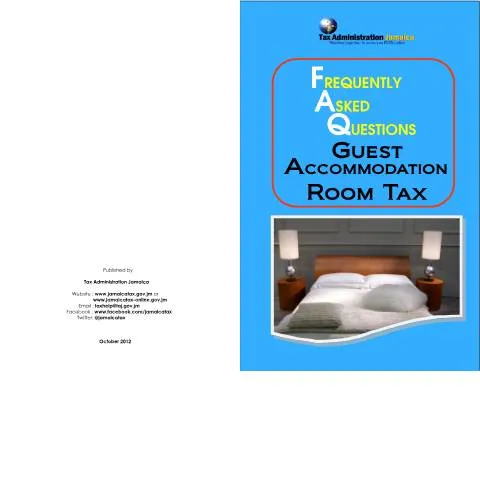 Document preview: Understanding the Guest Accommodation Room Tax in Jamaica — Government & admin (CERFA n°faq_gart_booklet)