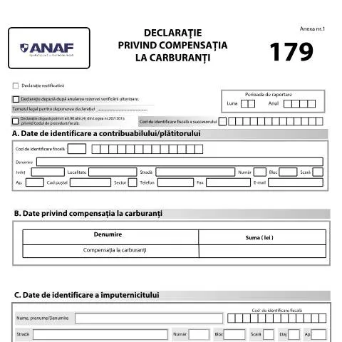 Document preview: Importanța Declarației privind Compensația la Carburanți — Impozite & fiscalitate (CERFA n°D_179_OPANAF_1363_2022)
