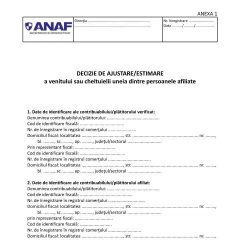 Document preview: Importanța Deciziei de Ajustare a Venitului — Impozite & fiscalitate (CERFA n°A1_OPANAF_3737_2015)