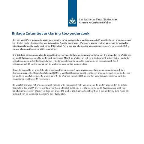Documentvoorvertoning: Alles wat u moet weten over de Intentieverklaring TBC-onderzoek — Immigratie & visa (CERFA n°7103)