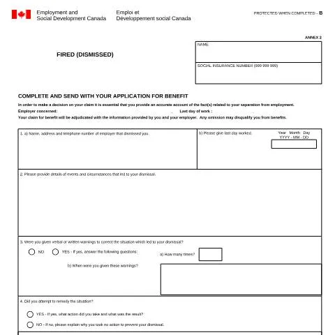 Document preview: Understanding the INS5110 Form for Employment Insurance After — Work & employment (CERFA n°INS5110)
