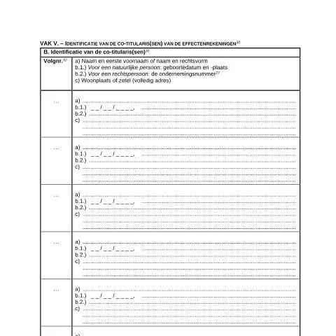 Aperçu du document Comprendre l'identification des co-titulaires de comptes de titres — Impôts & fiscalité (CERFA n°124-270-v)