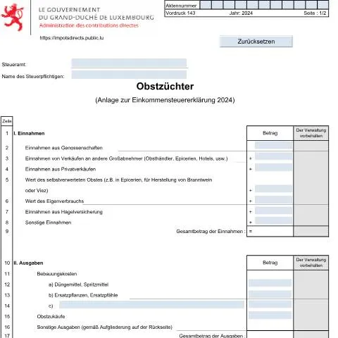 Aperçu du document Comprendre l'Anlage 143 pour les producteurs de fruits au Luxembourg — Impôts & fiscalité (CERFA n°143)