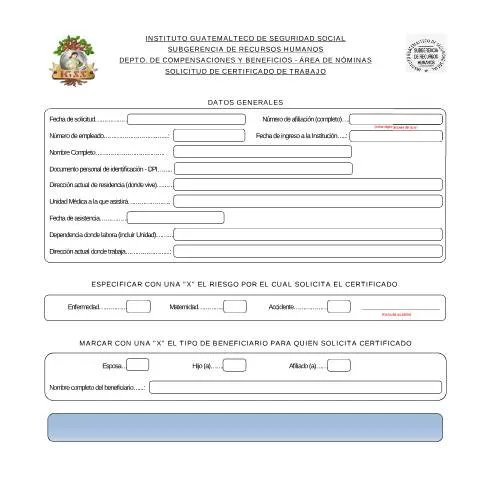 Vista previa del documento El papel del formulario RRHH-1 en la seguridad social guatemalteca — Trámites administrativos (CERFA n°RRHH-1)