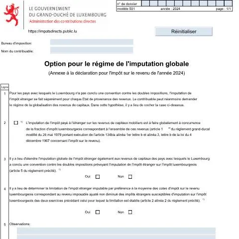 Aperçu du document Comprendre l'Annexe 501 F et son impact fiscal — Démarches administratives (CERFA n°501 F)
