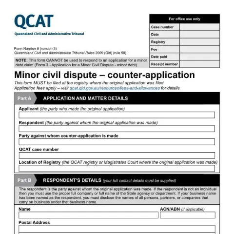 Document preview: Understanding QCAT Form 8 for Minor Civil Disputes — Legal & justice (8)