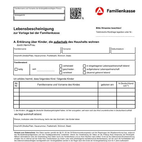 Dokumentvorschau: Lebensbescheinigung KG 3b: Ein Leitfaden für Eltern — Familie (CERFA n°kg3b_ba031895)