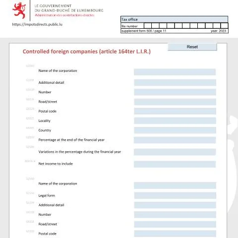 Aperçu du document Comprendre le formulaire des Sociétés Étrangères Contrôlées au — Démarches administratives (CERFA n°sec-e)