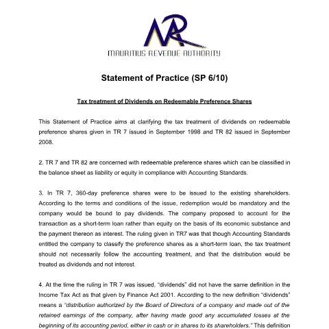 Document preview: Understanding SP 06/10: Key Insights for Shareholders — Government & admin (CERFA n°SP62010)