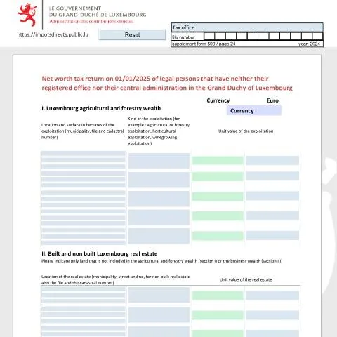 Aperçu du document Comprendre la déclaration de fortune NRF_E pour les entités morales — Impôts & fiscalité (CERFA n°NRF_E)