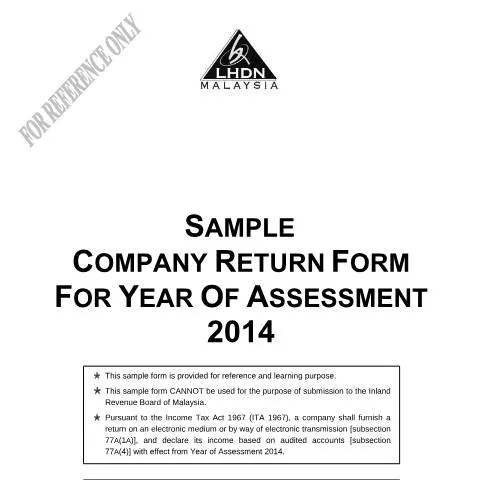 Document preview: Mengisi Borang C 2014: Panduan Lengkap untuk Syarikat — Cukai & percukaian