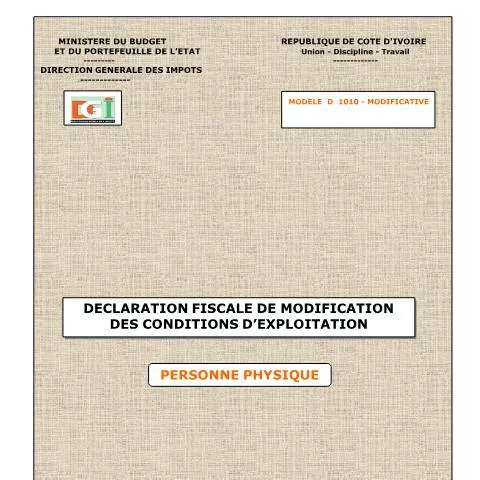 Aperçu du document Importance du formulaire 24 pour les personnes physiques en Côte — Impôts & fiscalité