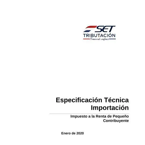 Vista previa del documento Guía para la Especificación Técnica de Importación IRPC en Paraguay — Aduanas y comercio