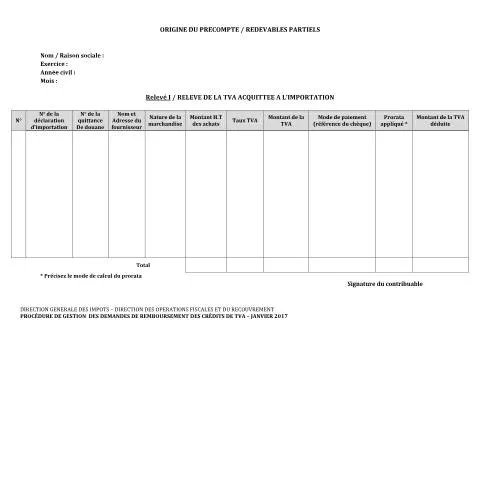Aperçu du document Comprendre le formulaire d'origine du précompte lors de la cessation — Impôts & fiscalité (CERFA n°Origine du precompte cessation d activite)
