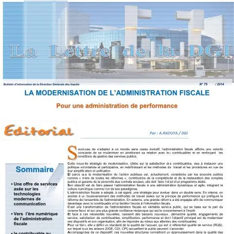 Aperçu du document Comprendre la lettre n°75 de la DGI et ses implications — Démarches administratives (CERFA n°lettre n75)